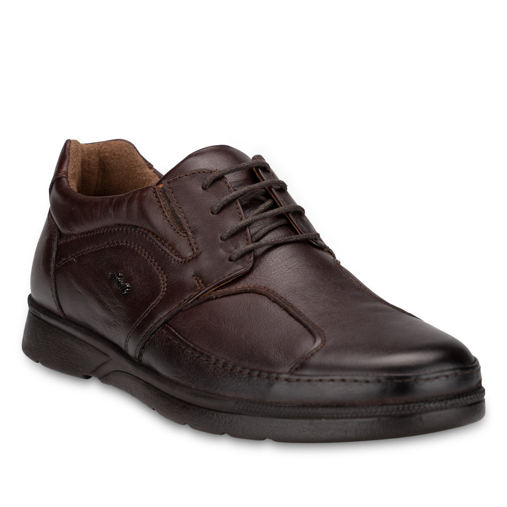 BROKS-H Men's Leather Hallux Shoes Brown