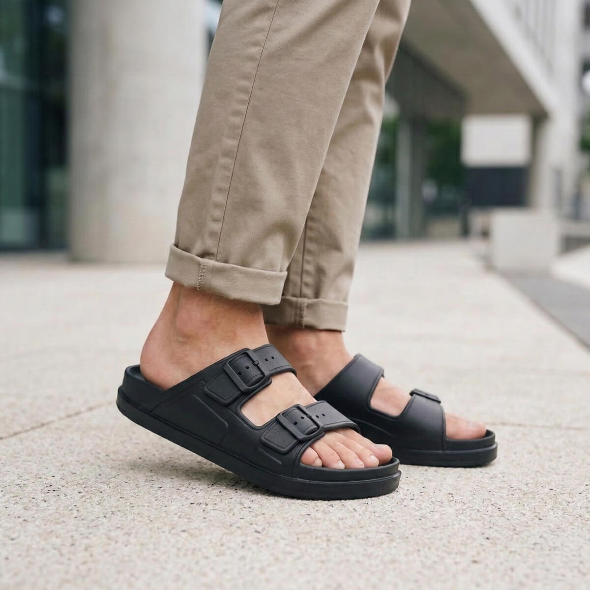CAPRI-G Men's Eva Slippers Black