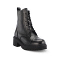 CITY-G Leather Women's Fur-Lined Boots Black