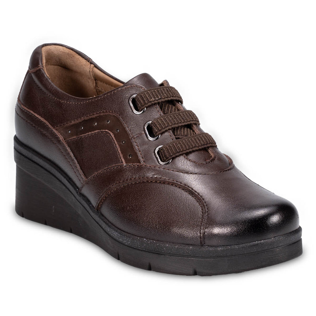 DEFNE-G Women's Leather Shoes Brown
