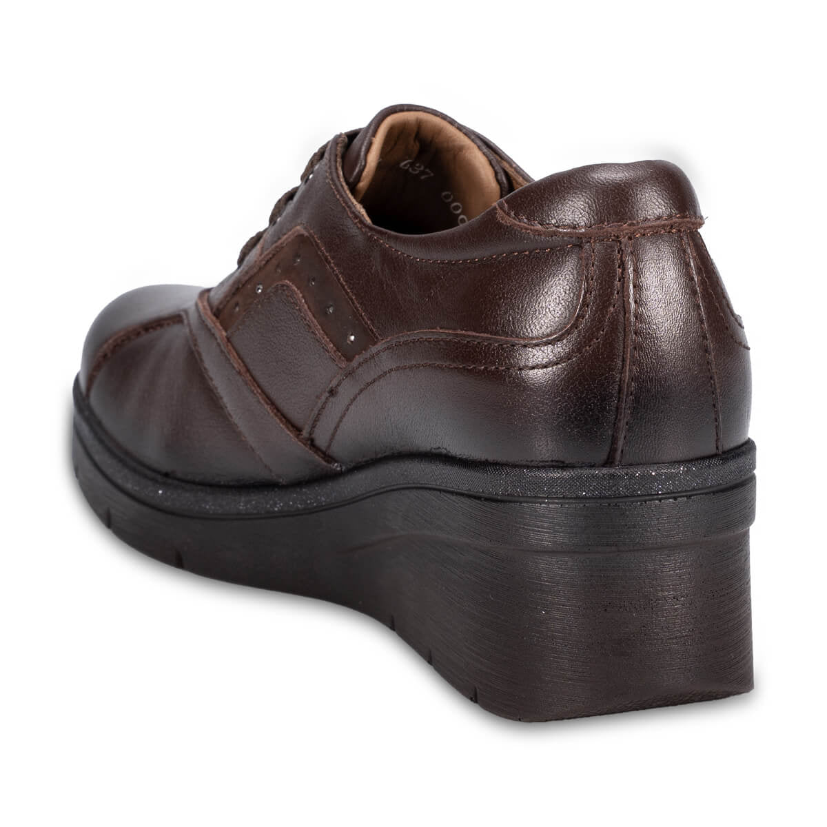 DEFNE-G Women's Leather Shoes Brown