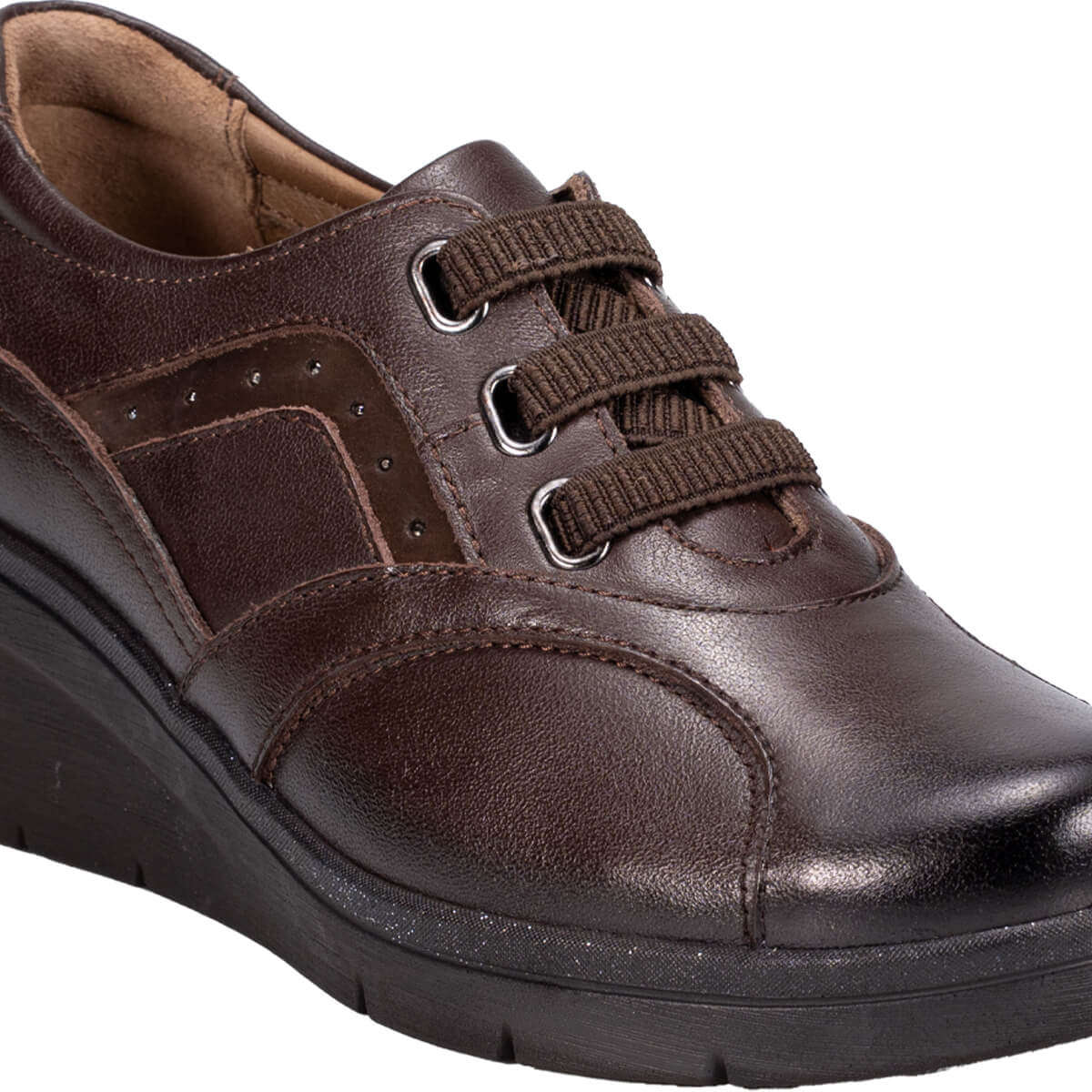 DEFNE-G Women's Leather Shoes Brown