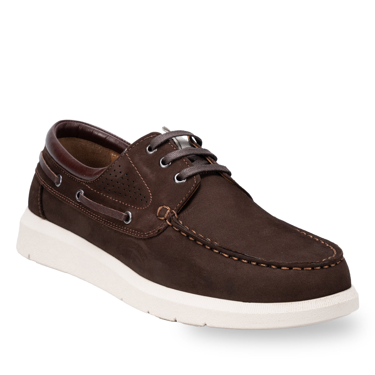 DROGO-G Men's Leather Shoes, Brown Nubuck