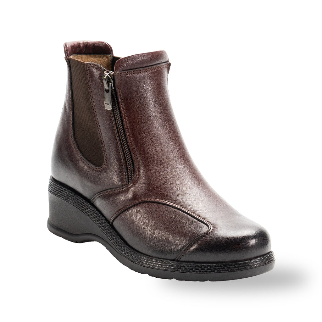 DUDE-K Women's Leather Hallux Boots Brown