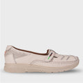 ELENA-G Women's Leather Shoes Beige