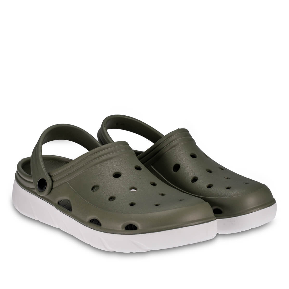 FLY-G Men's Eva Slippers Khaki-White