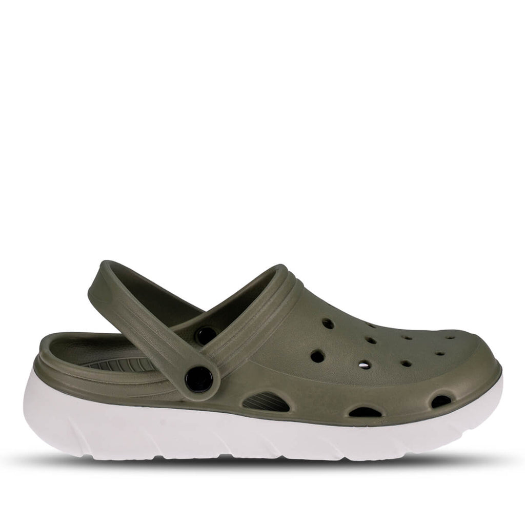 GABY-G Women's Eva Slippers Khaki-White