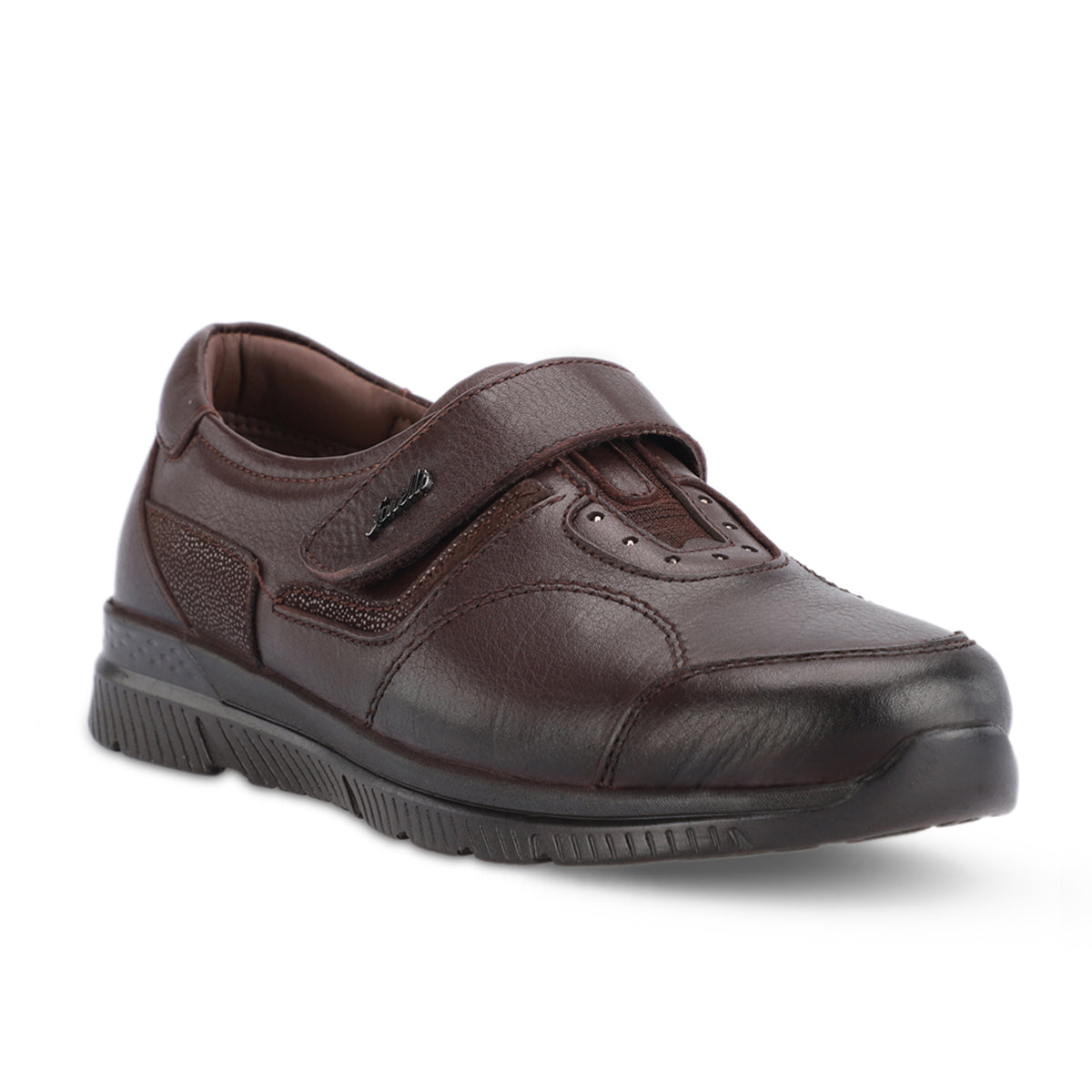 GOLDEN-G Women's Leather Hallux Shoes Coffee