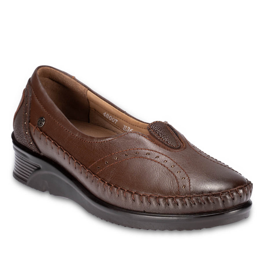 GULIS-H Women's Leather Hallux Shoes in Tan