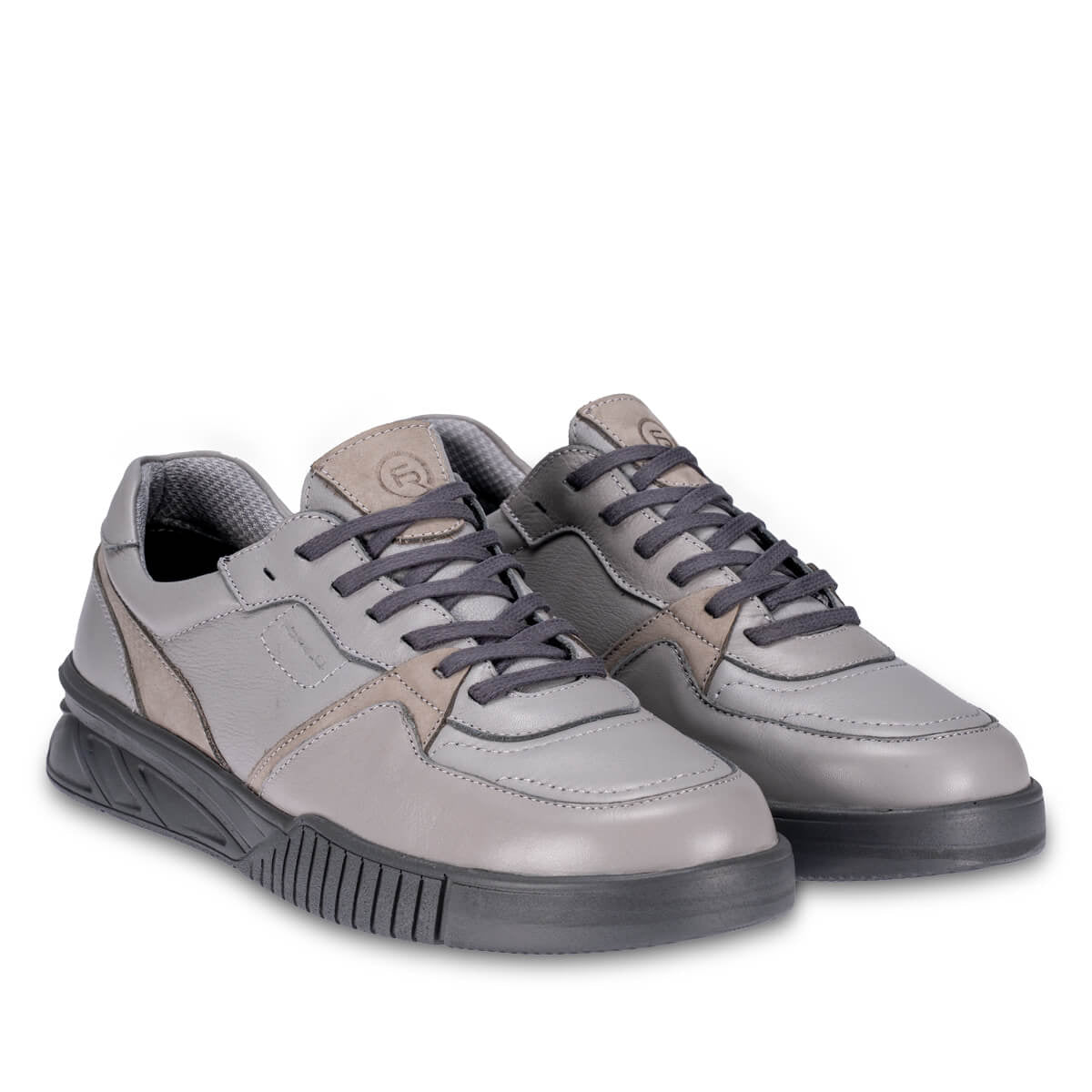 HECTOR-H Men's Leather Shoes Grey