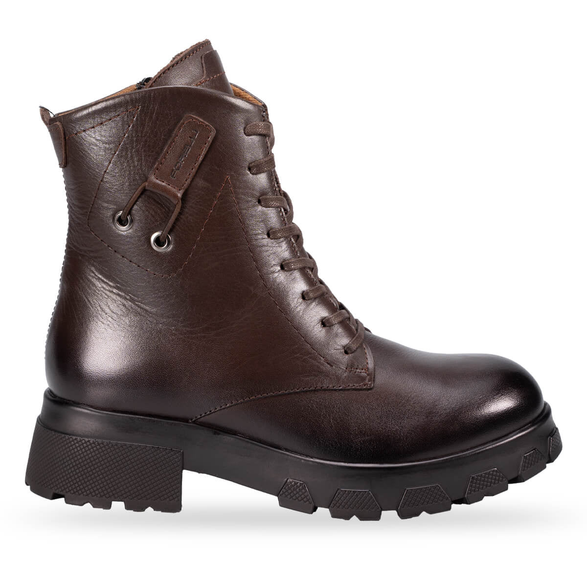 HENZA-G Women's Leather Boots Brown