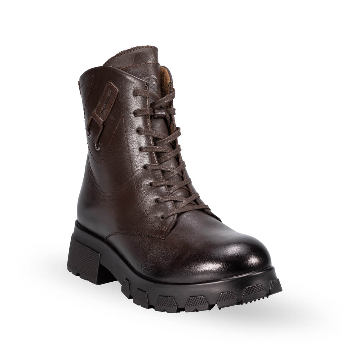 HENZA-G Women's Leather Boots Brown