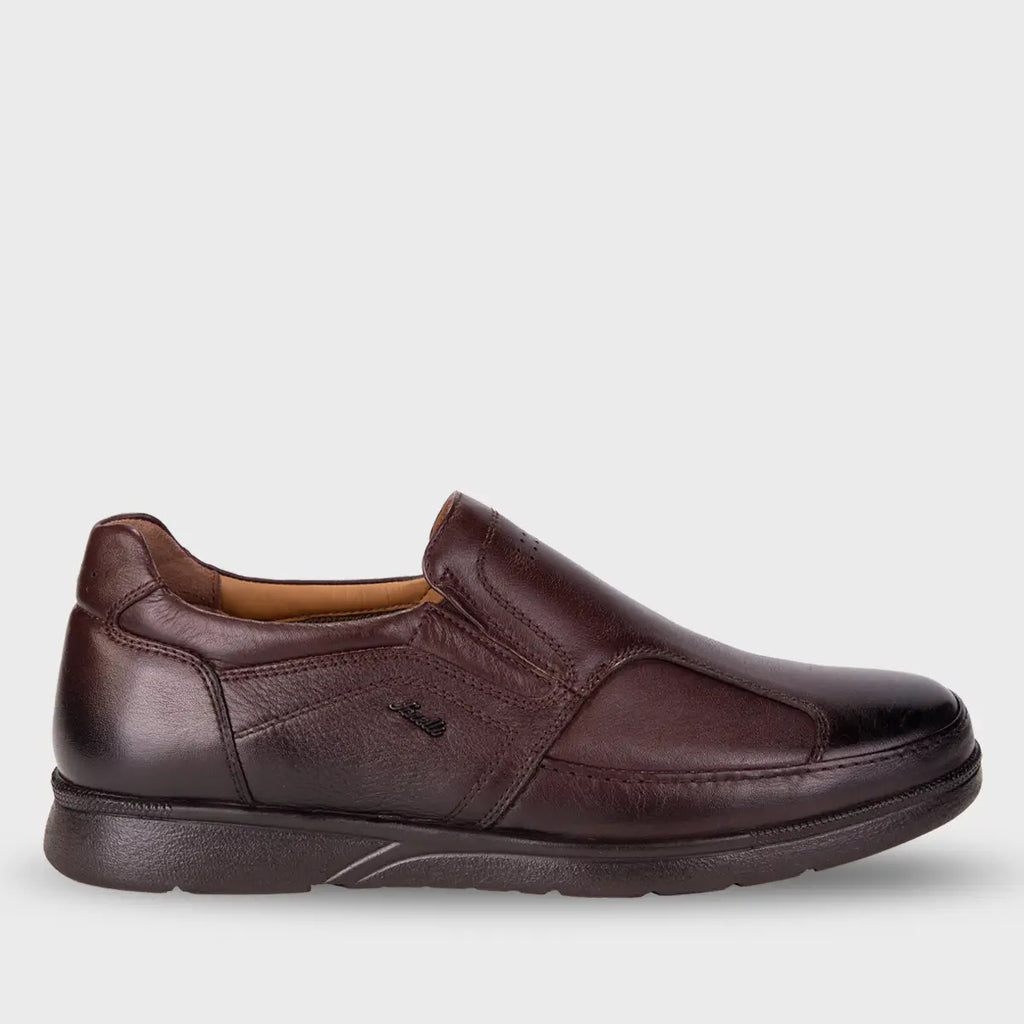 HOKA-H Men's Leather Hallux Shoes Brown