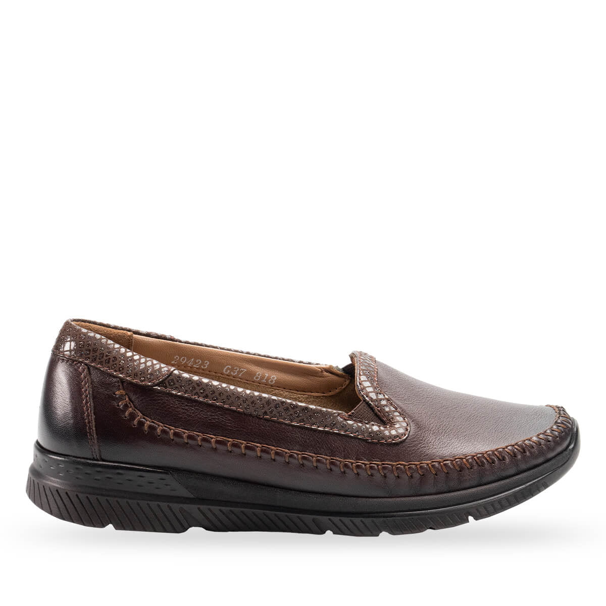 LADEN-G Women's Leather Shoes Brown