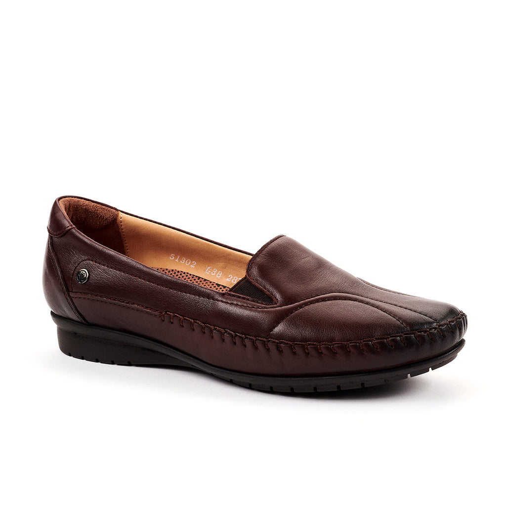 LADY-G Women's Leather Hallux Shoes Brown