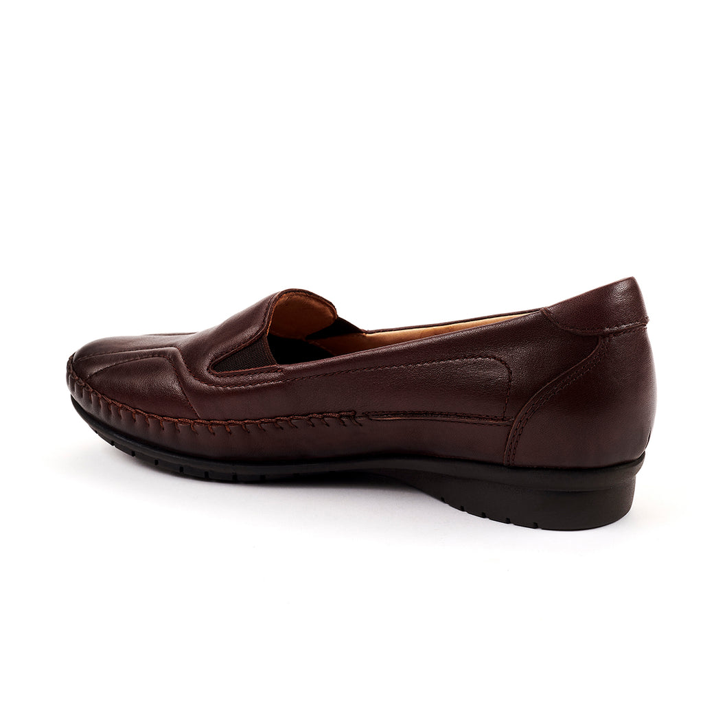 LADY-G Women's Leather Hallux Shoes Brown