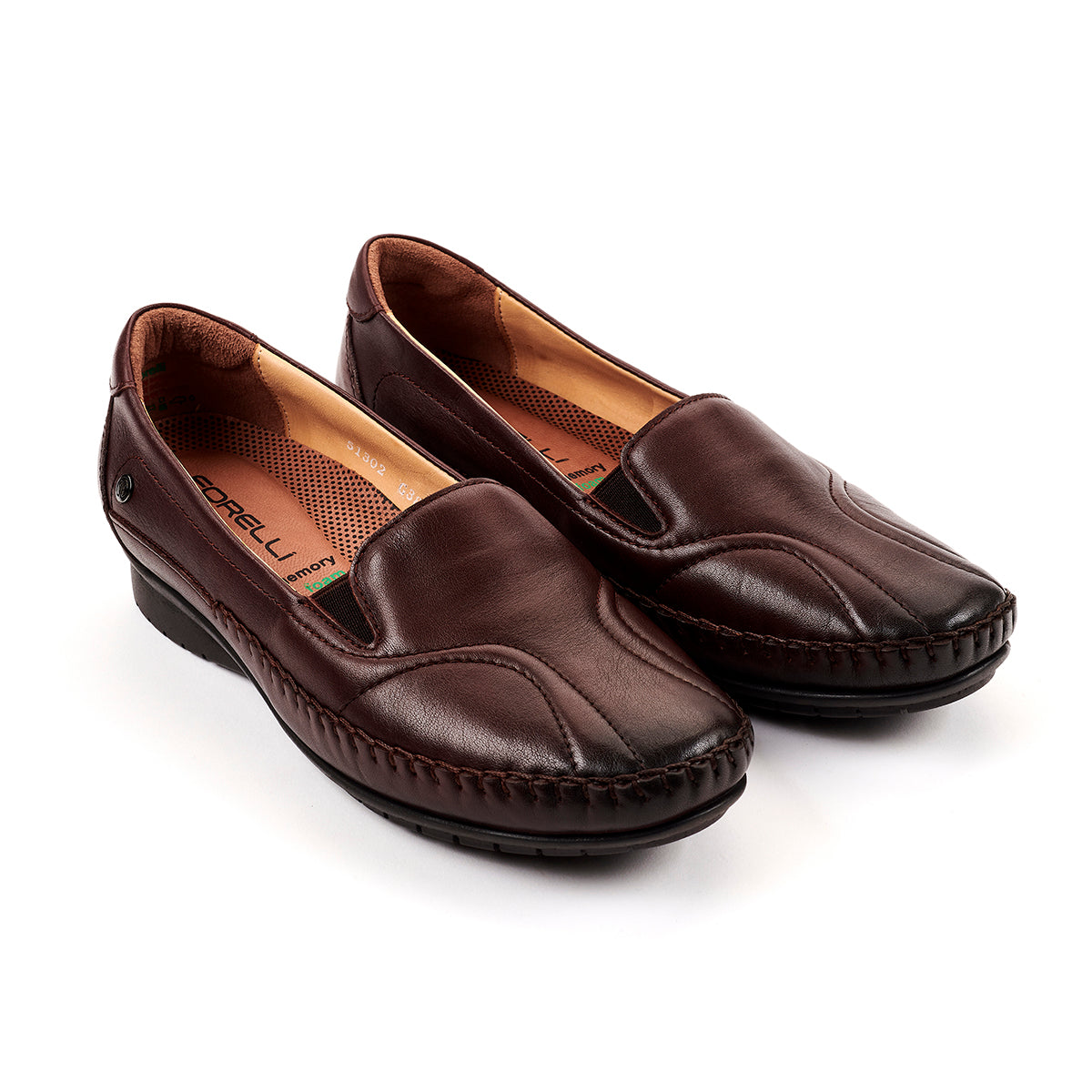 LADY-G Women's Leather Hallux Shoes Brown
