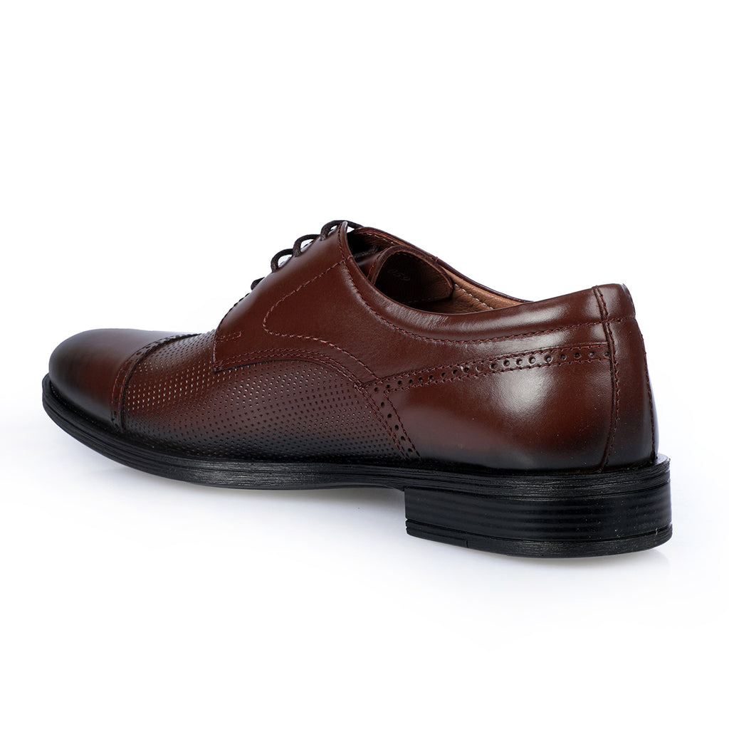 LUCAS-G Men's Leather Shoes Brown