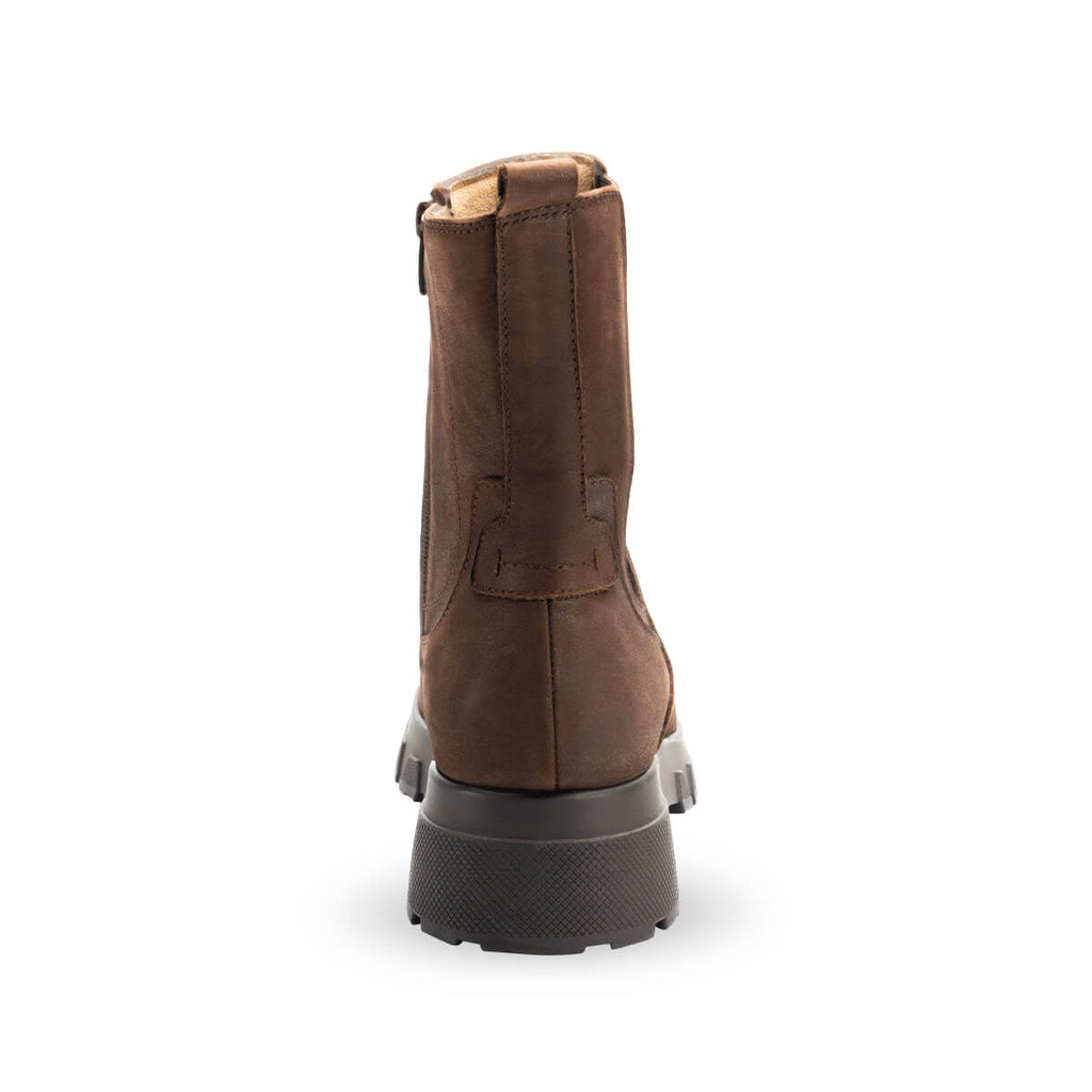 LUNA-G Women's Leather Boots, Brown Nubuck