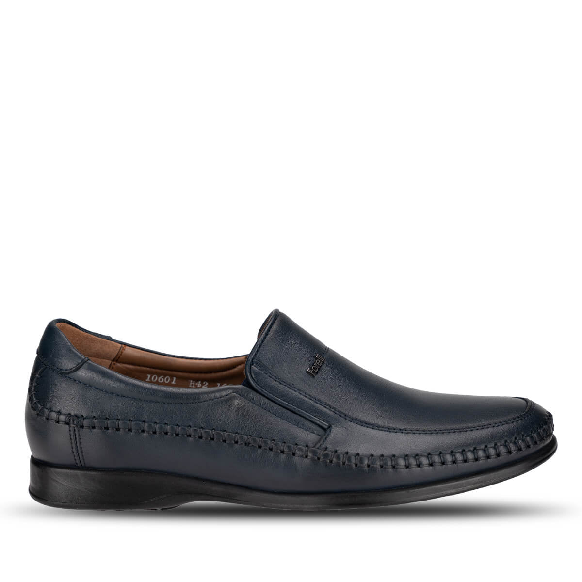 MANYAS-H Men's Leather Shoes Navy Blue
