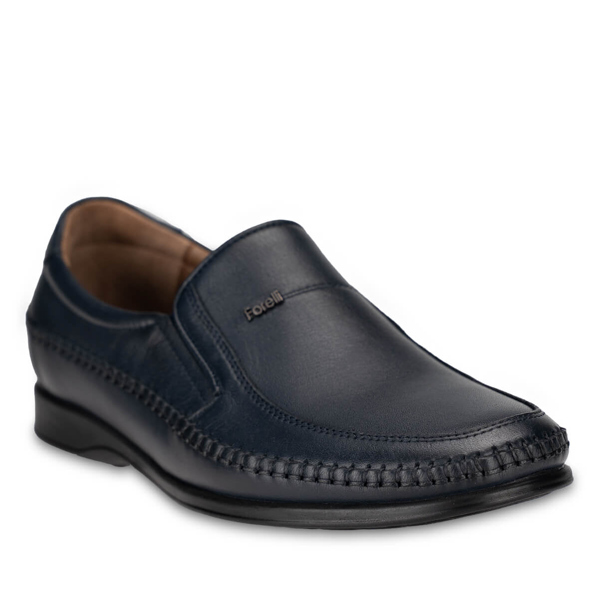 MANYAS-H Men's Leather Shoes Navy Blue