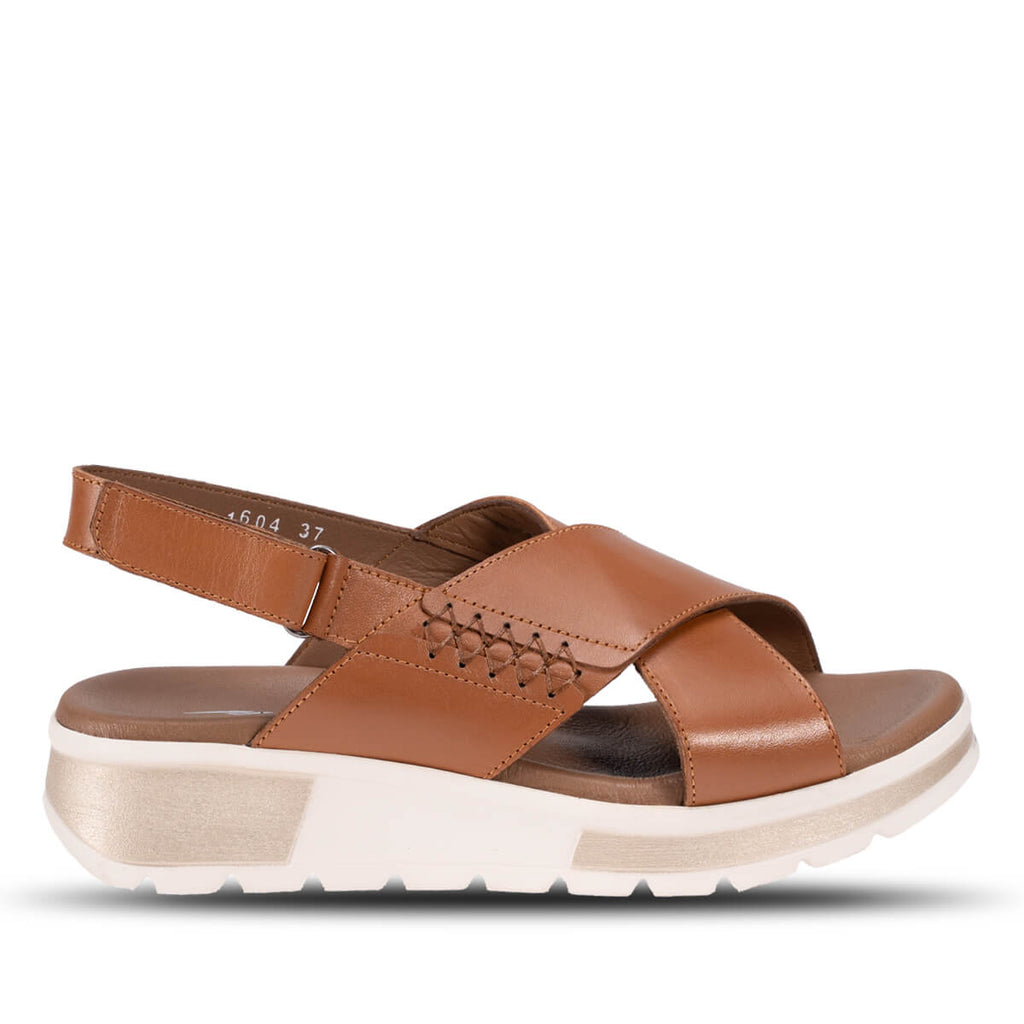 MAYON-G Women's Leather Sandals Tan