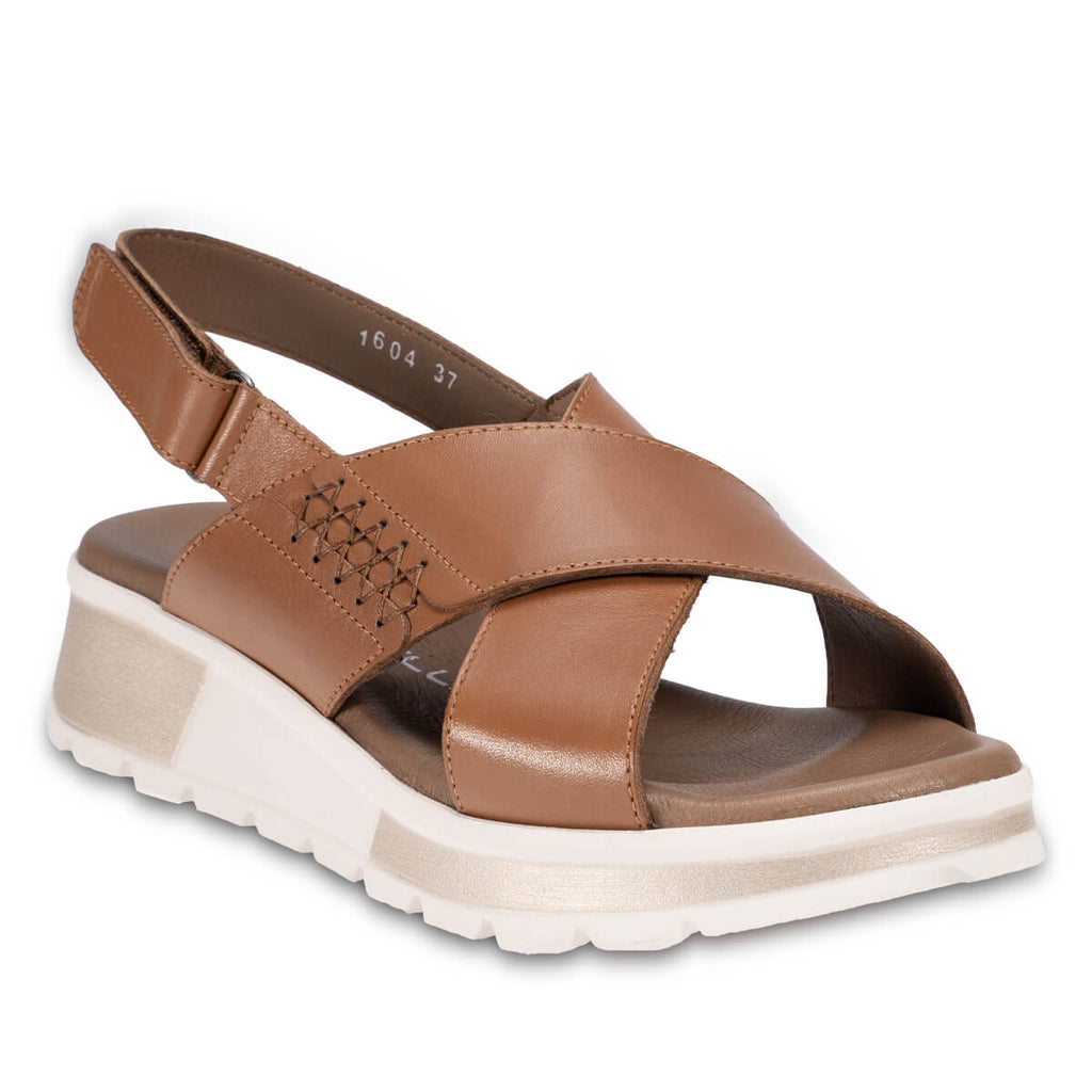 MAYON-G Women's Leather Sandals Tan