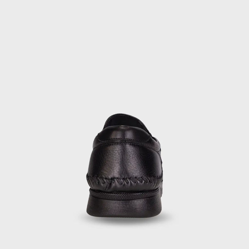 NEVER-H Men's Leather Shoes Black