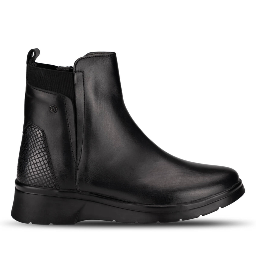 ODES-G Women's Leather Boots Black