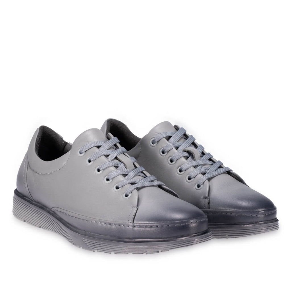 OLIVER-G Men's Leather Shoes Grey