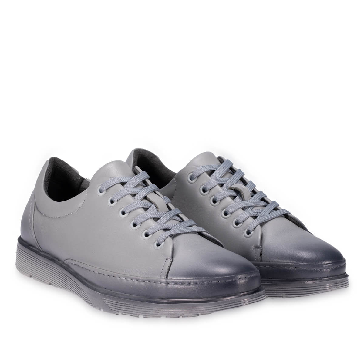 OLIVER-G Men's Leather Shoes Grey