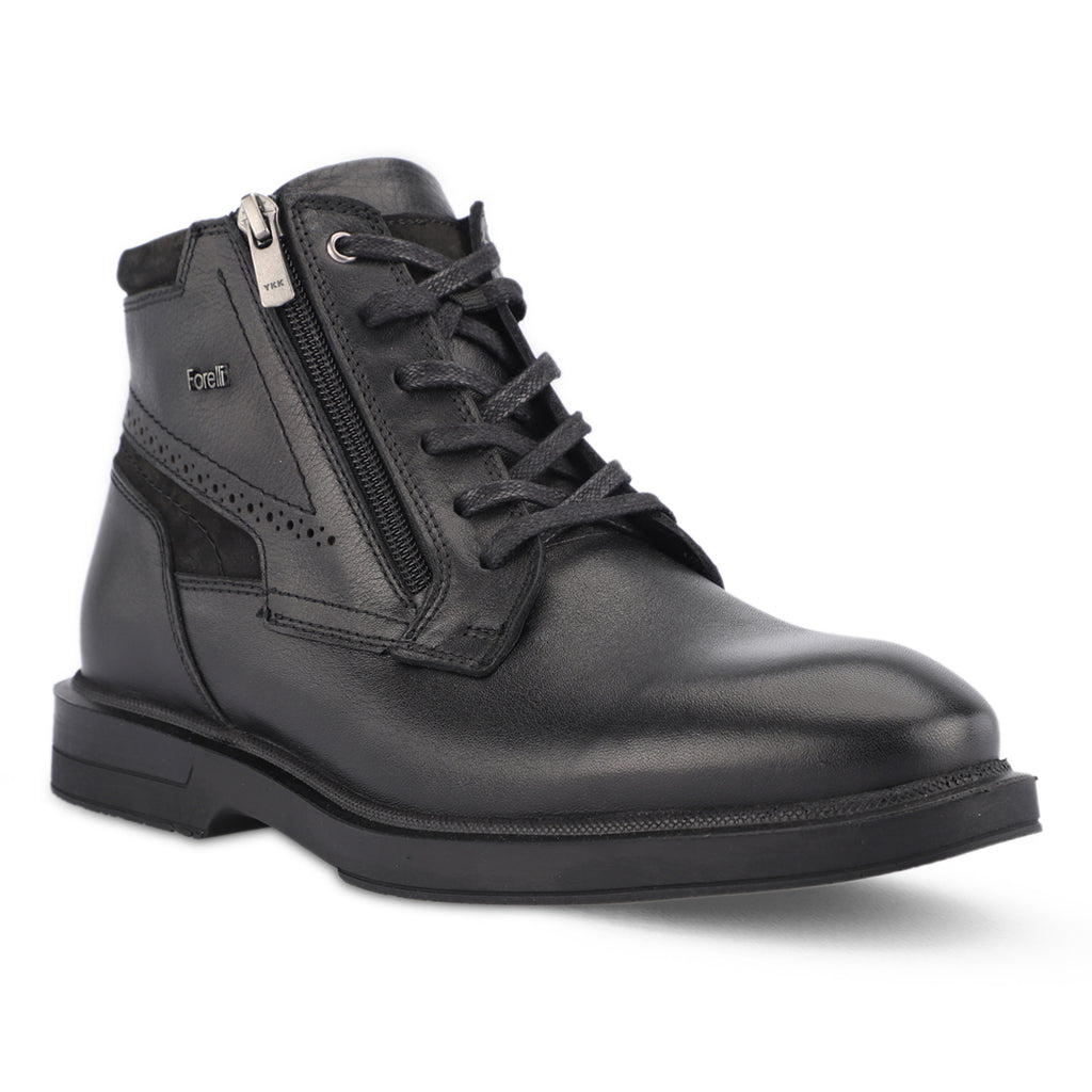 OWEN-G Men's Leather Boots Black