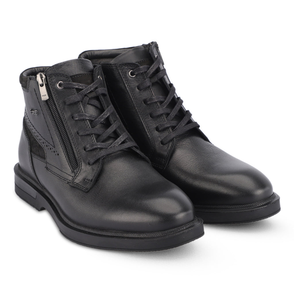 OWEN-G Men's Leather Boots Black