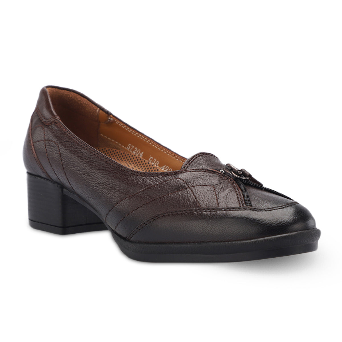 PERLA-G Women's Leather Shoes Brown