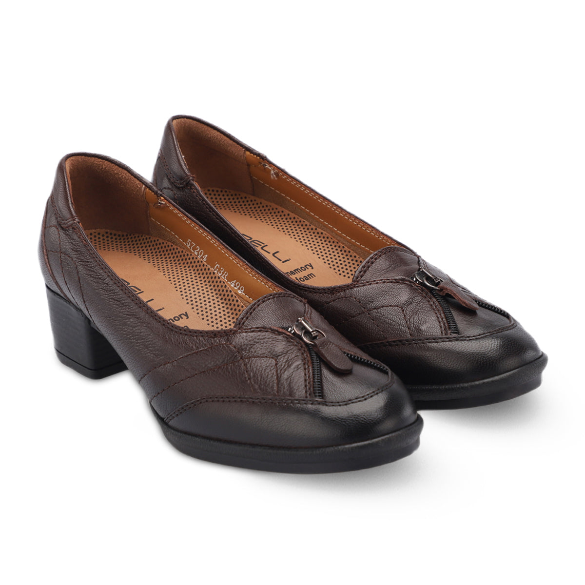 PERLA-G Women's Leather Shoes Brown