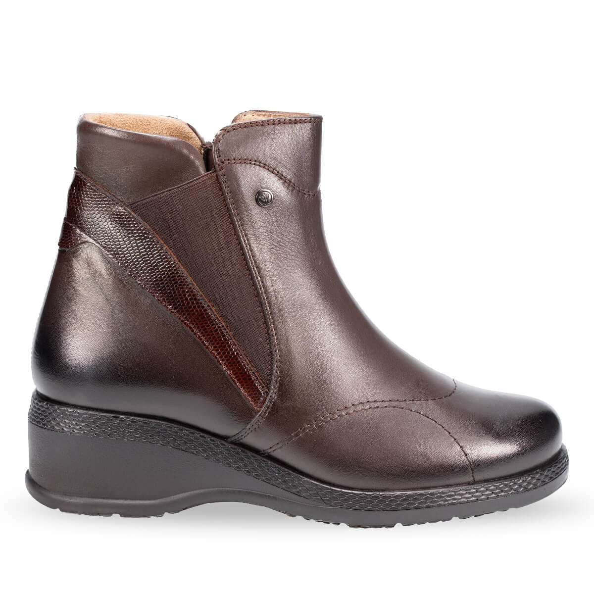 RENA-K Women's Leather Boots Brown