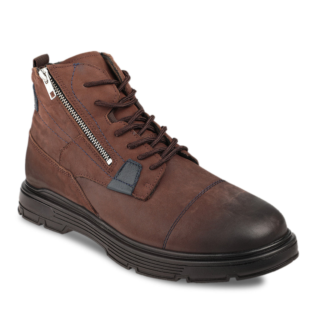 RENZO-G Men's Leather Boots Brown