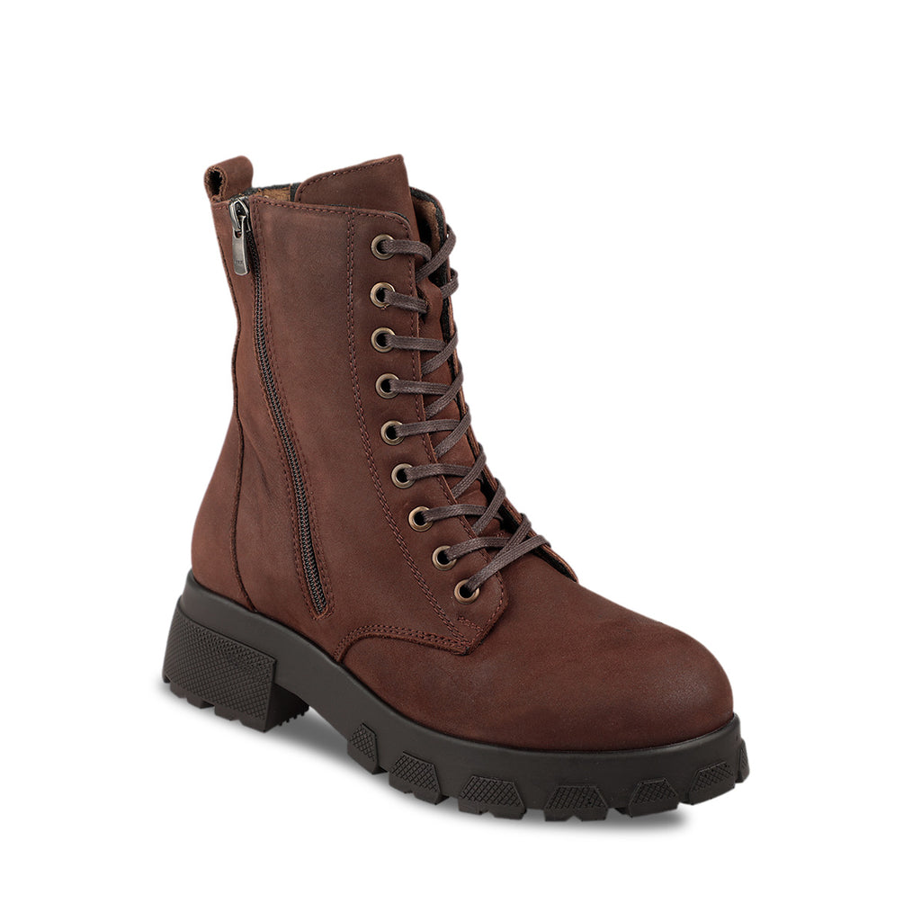 ROZWEST-G Women's Leather Boots Brown