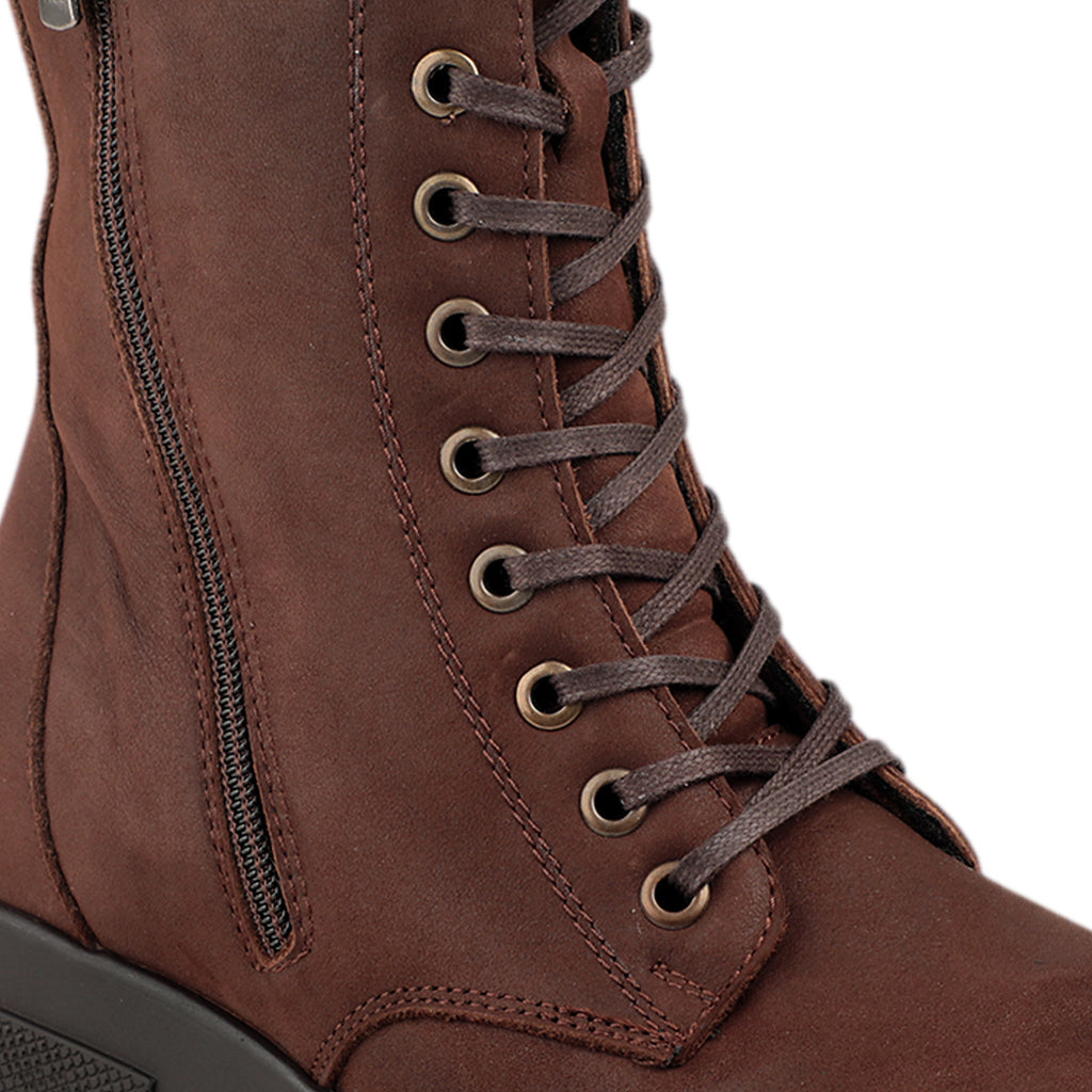 ROZWEST-G Women's Leather Boots Brown