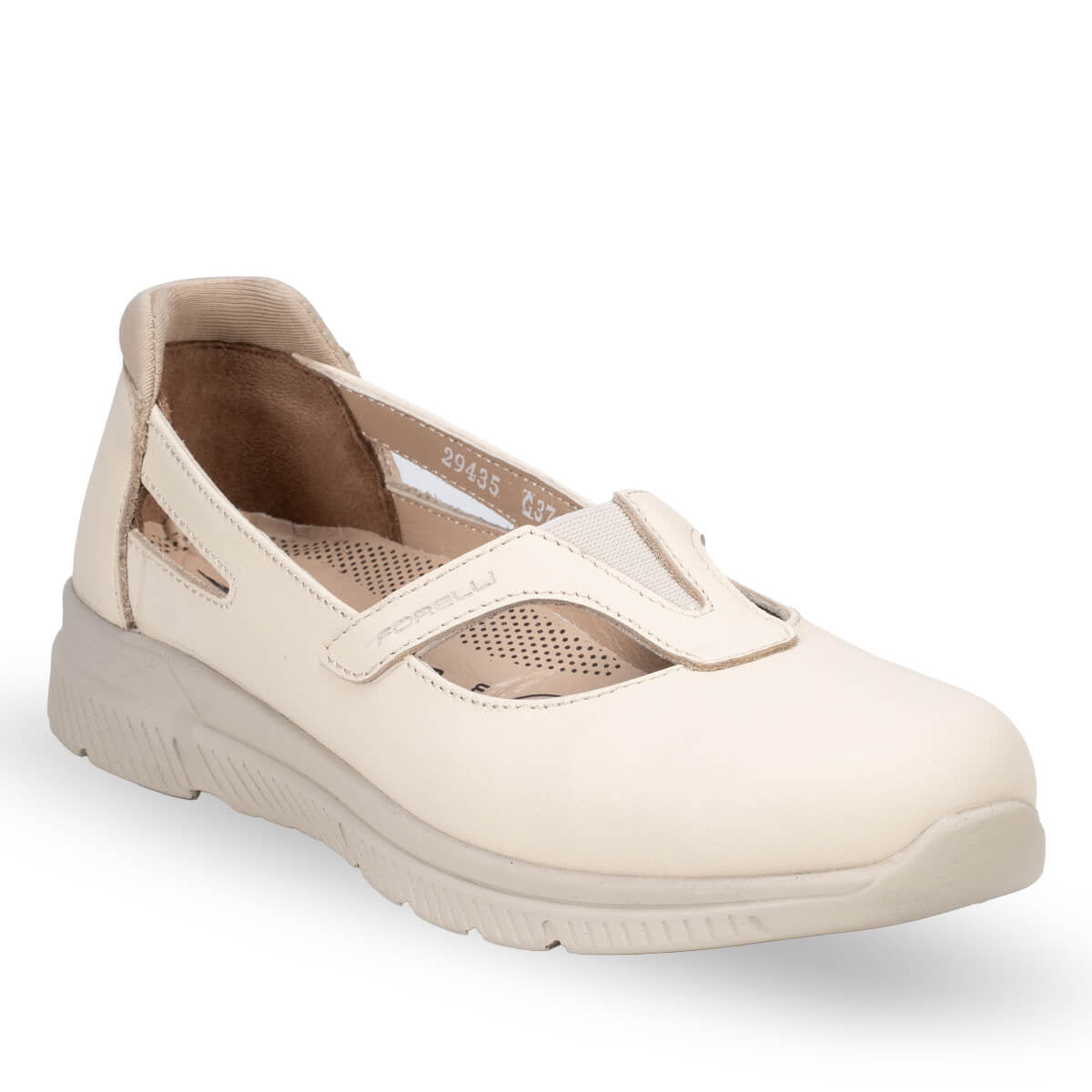 SOLE-G Women's Leather Shoes Beige