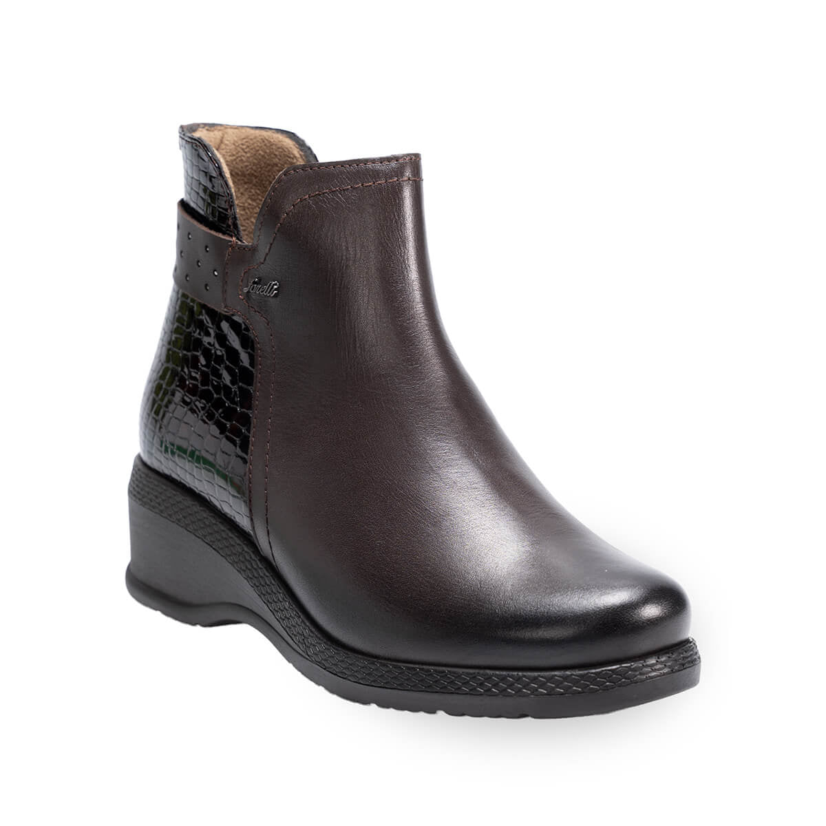 SUDE-K Women's Leather Boots Brown