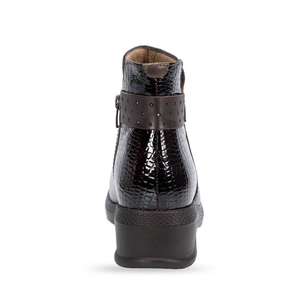 SUDE-K Women's Leather Boots Brown