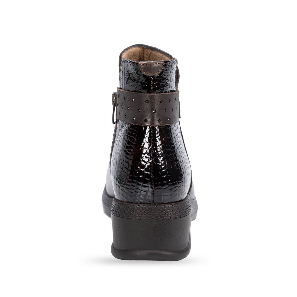 SUDE-K Women's Leather Boots Brown