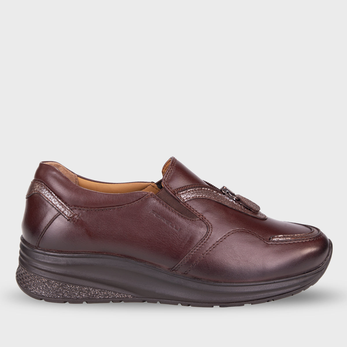 TETA-H Women's Leather Shoes Brown