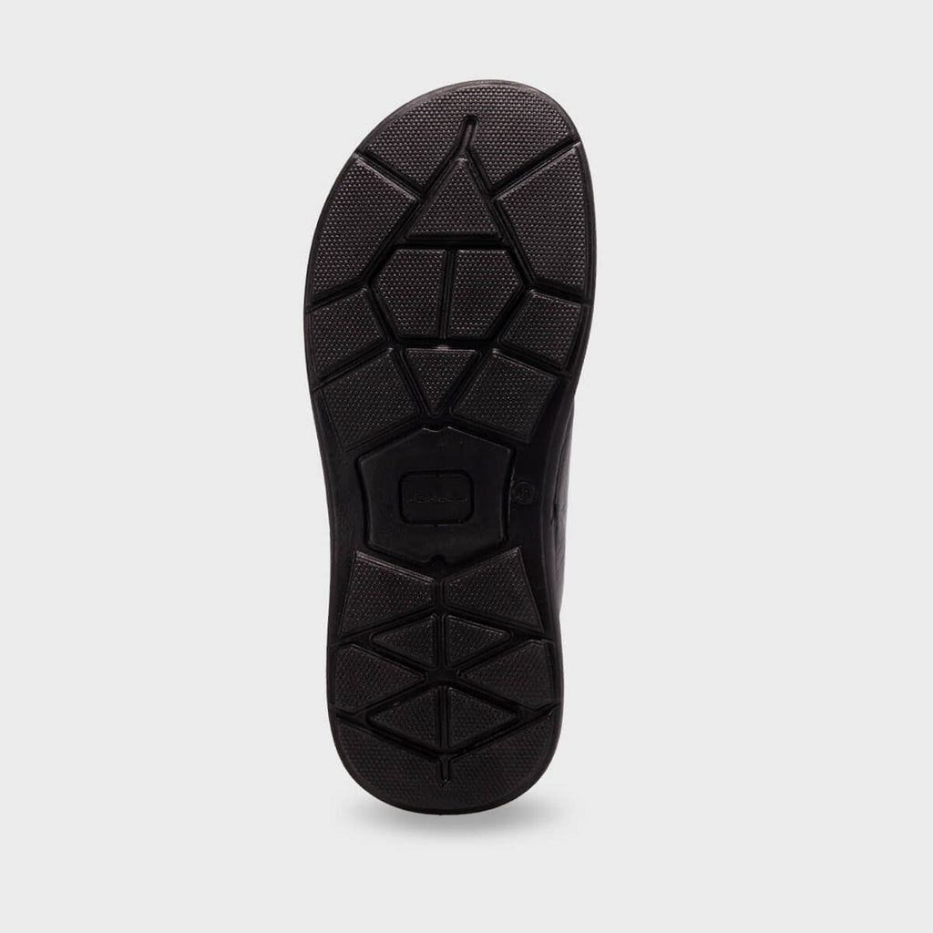 TUNA-G Men's Leather Slippers Black