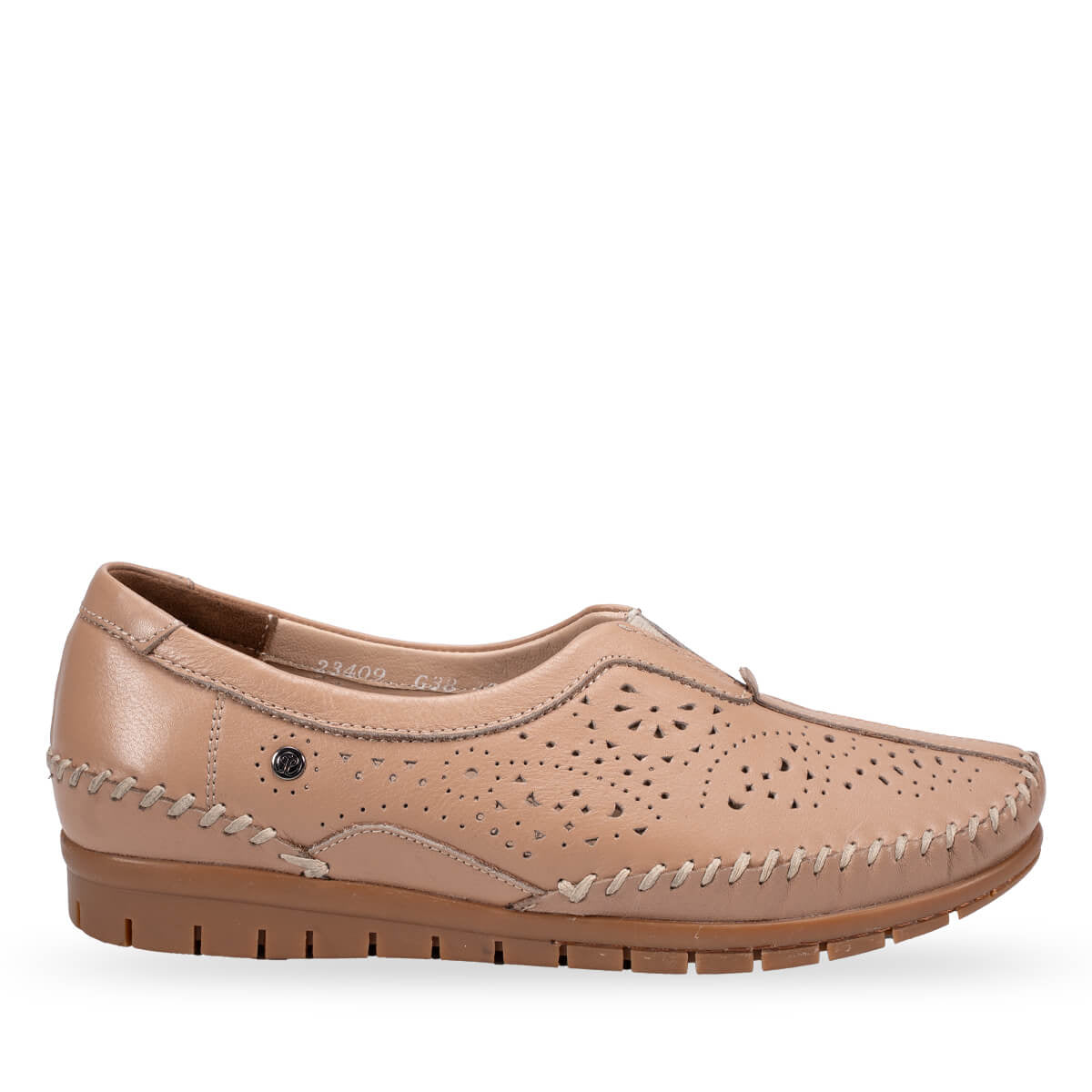 TWIN-G Women's Leather Shoes Light Mink