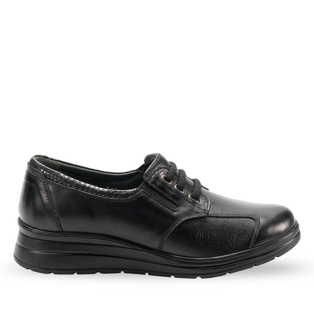 VENDY-H Women's Leather Hallux Shoes Black