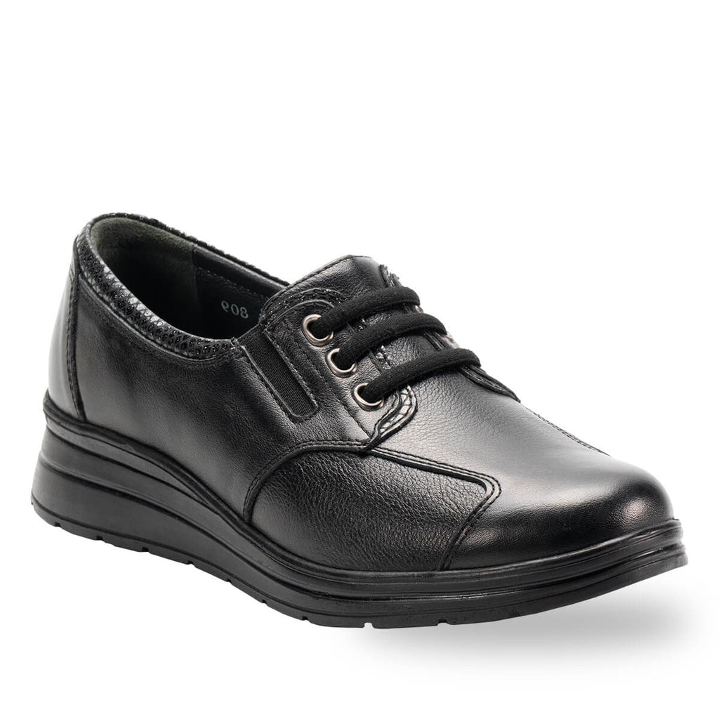 VENDY-H Women's Leather Hallux Shoes Black