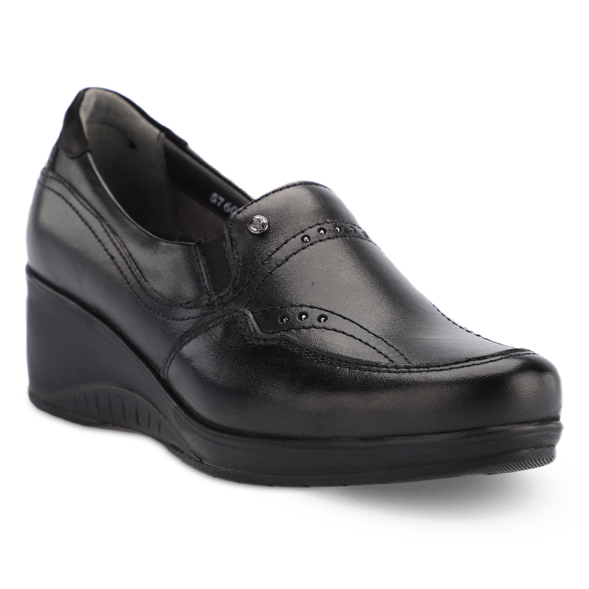 VIOLET-G Women's Leather Shoes Black