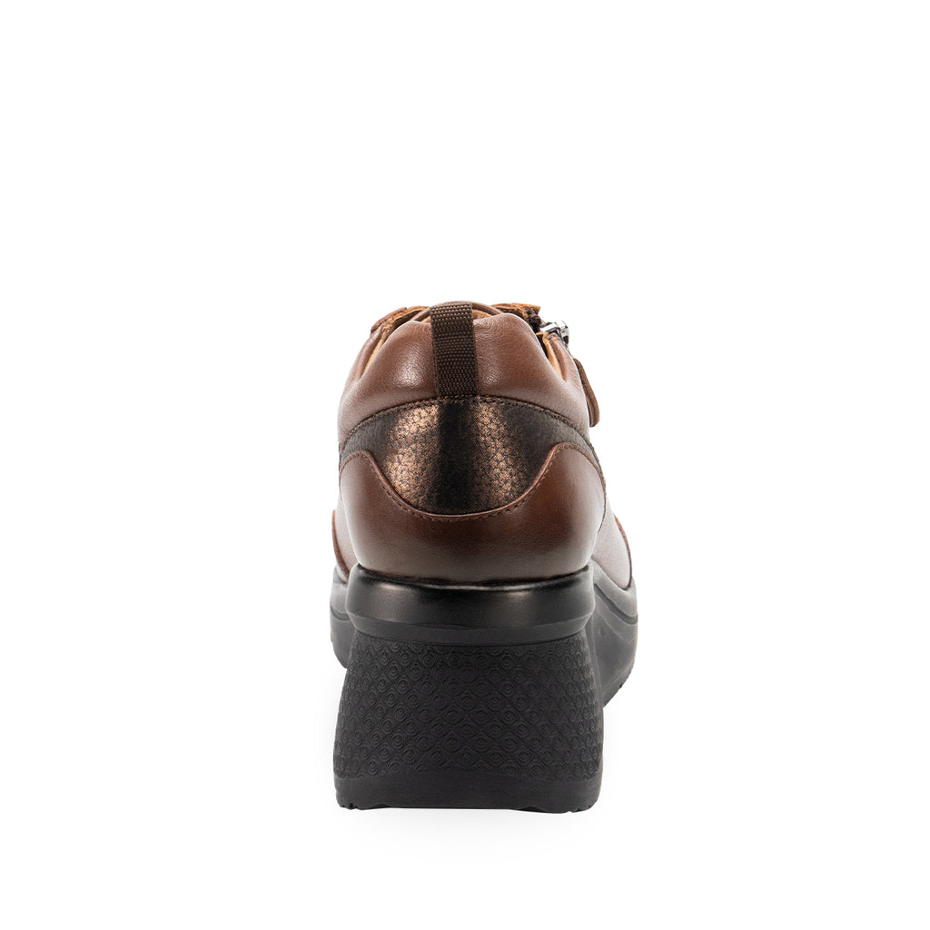 ZEYEM-G Women's Leather Shoes Brown